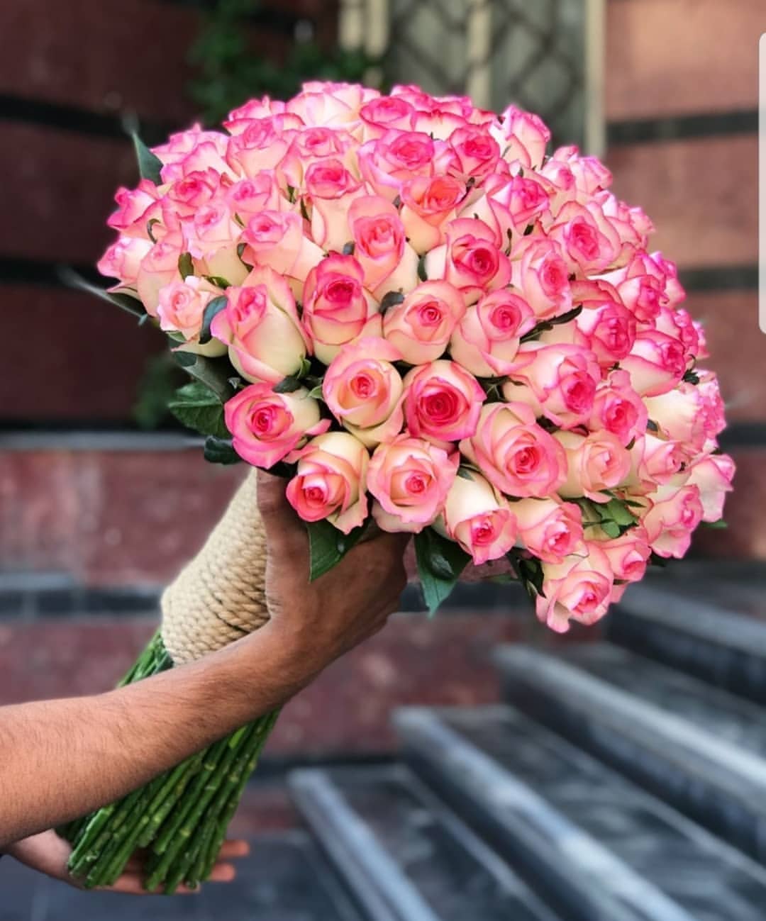 دسته گل رز ماتیکی 100 شاخه
